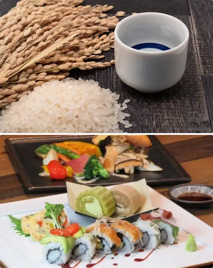 Sake and local Japanese lunch